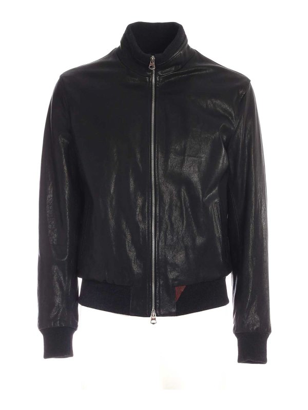 Leather jacket Stewart - Kobe jacket in black - GQDU401SPI4SMZF00029NERO