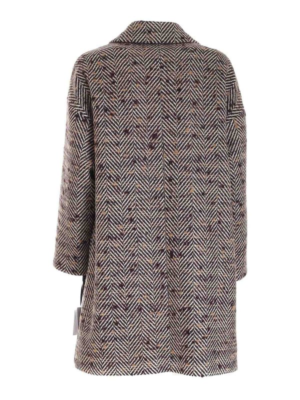 red herringbone coat