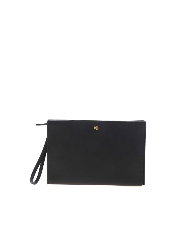 Clutches Lauren Ralph Lauren Logo clutch bag in black 432844400001