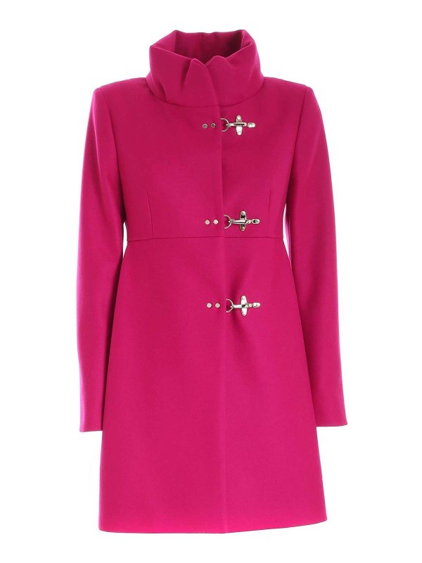 Knee length coats Fay - Romantic coat in fuchsia - NAW5043Y050SGLM803