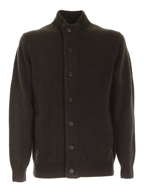 Cardigans Barbour - Contrasting details cardigan in green - MKN0731GN73