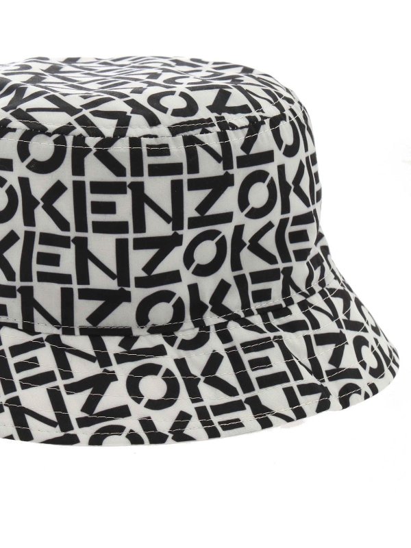 bucket hat black white