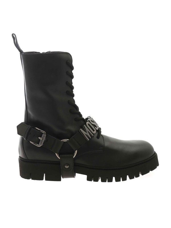 black moschino boots