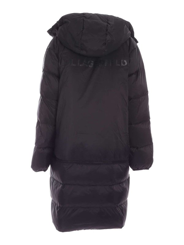 karl lagerfeld black down padded coat