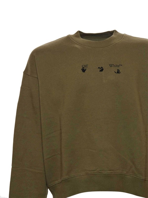 off white sweatshirt green