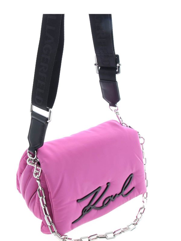 Borse a tracolla Karl Lagerfeld Borsa K/Signature Soft piccola rosa
