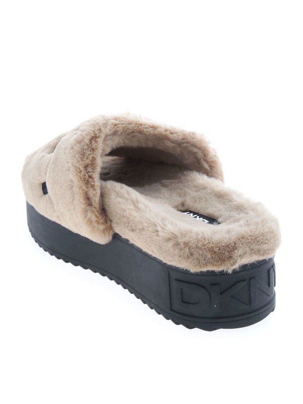 dkny fluffy slippers