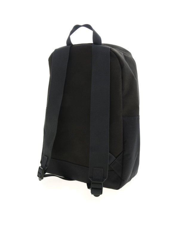 plain black canvas backpack