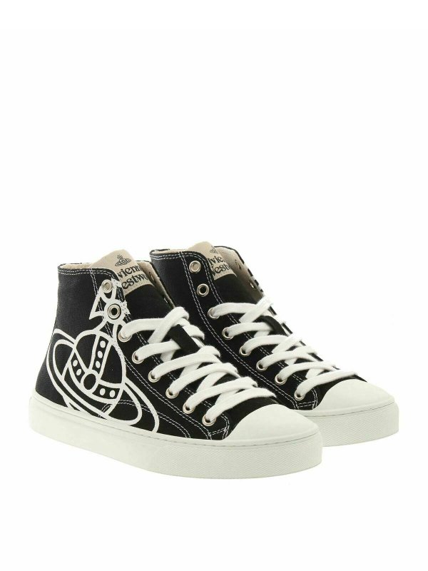Trainers Vivienne Westwood - Plimsoll High Top sneakers in black - 75010001WW0004N401