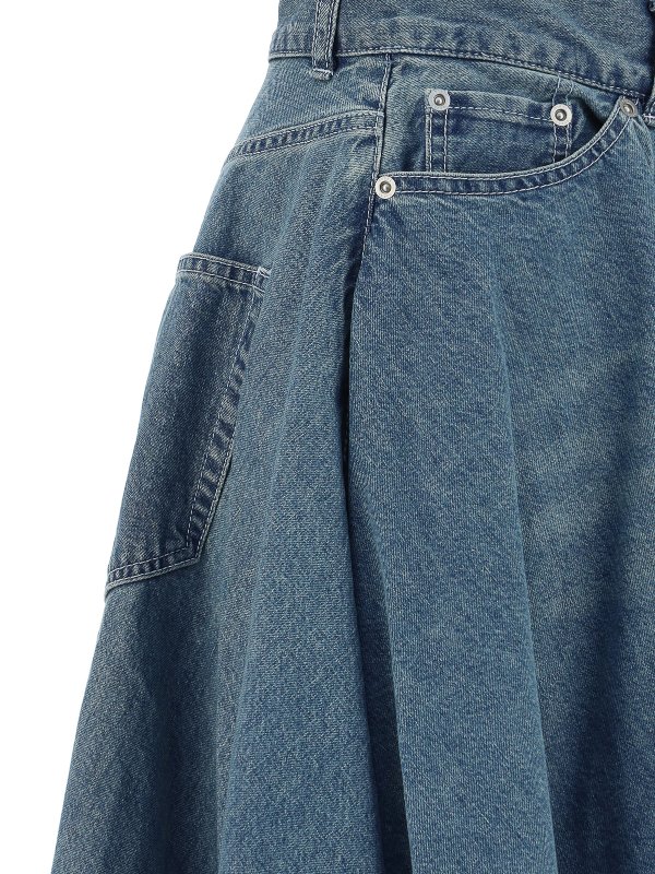 میدی Sacai - Asymmetric denim skirt 