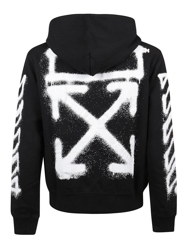 off white logo print hoodie