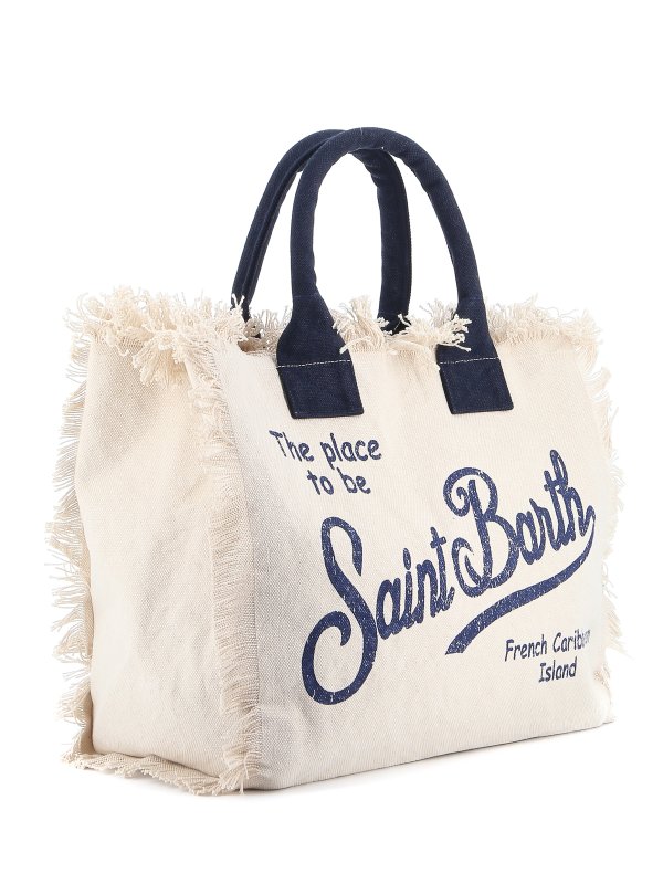 Shopper Mc2 Saint Barth - Borsa da mare in tela naturale Vanity