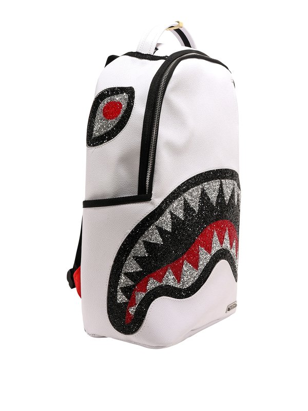 sprayground white marble backpack