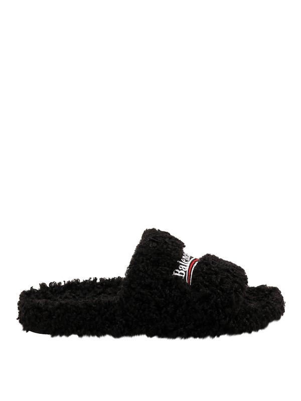 balenciaga slides furry