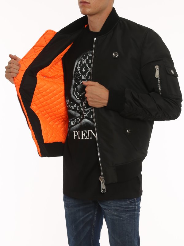 black bomber jacket padded