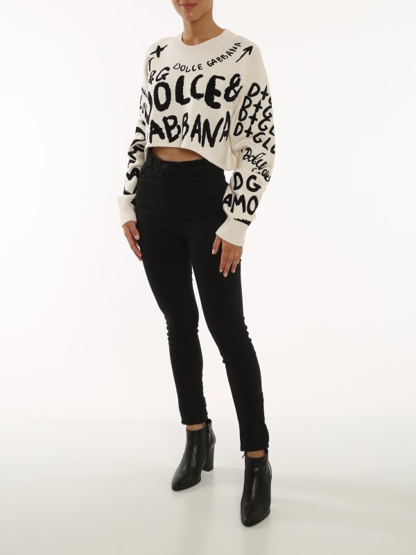 dolce and gabbana crop sweater