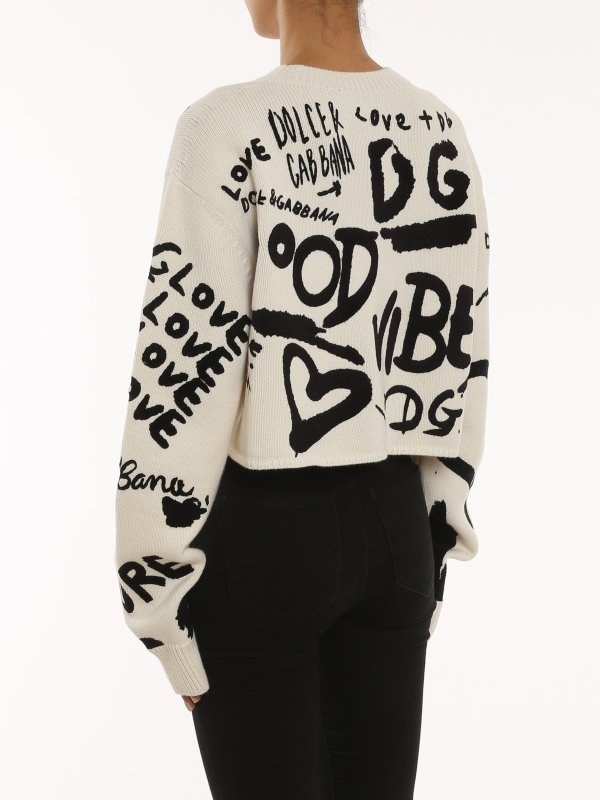 dolce and gabbana crop sweater