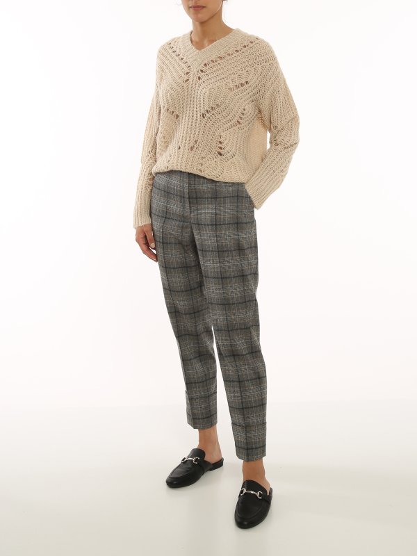 Peserico - Open knit V-neck jumper 