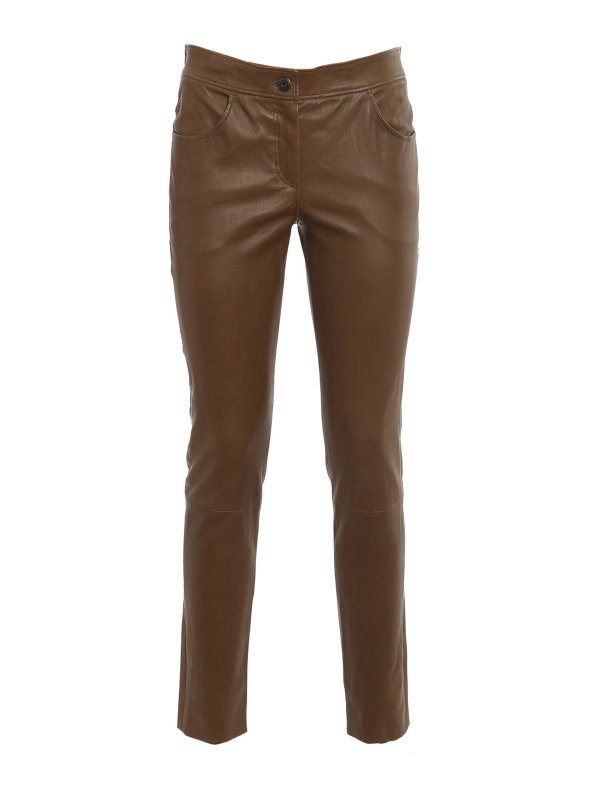 Leather trousers Brunello Cucinelli - Leather pants - M0PULP6712C9314