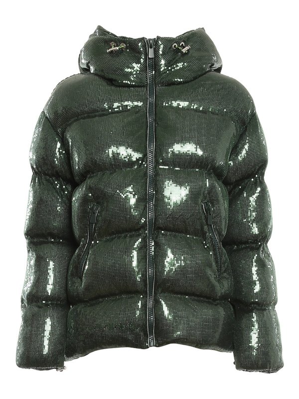 Padded jackets Pinko - Chachacha sequined puffer jacket - 1G16LJY76AX48