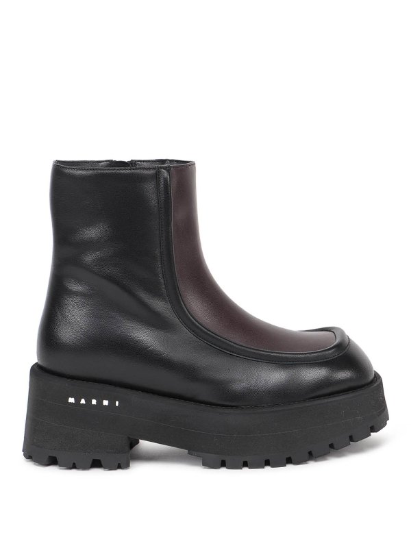 marni leather ankle boots