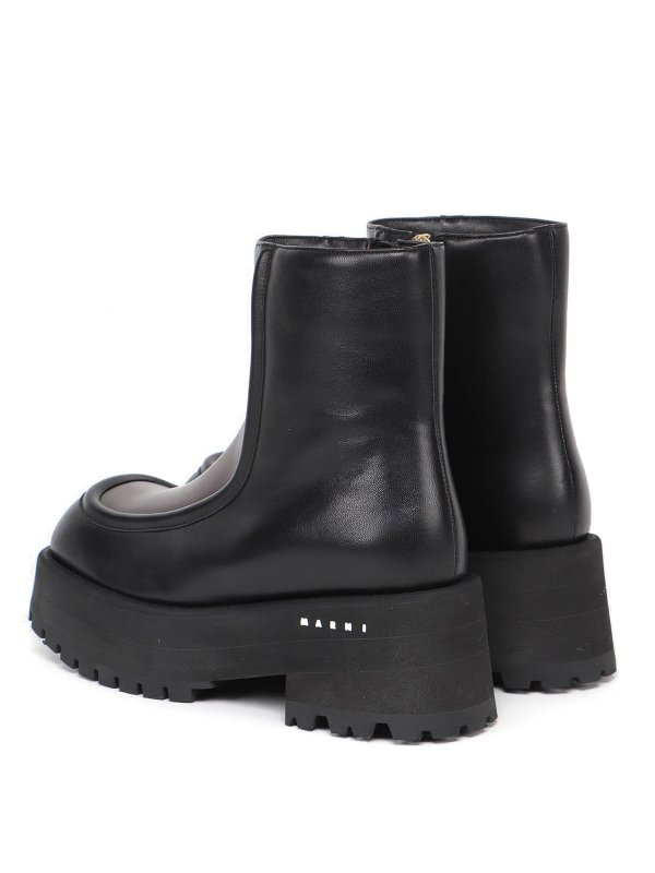 marni leather ankle boots