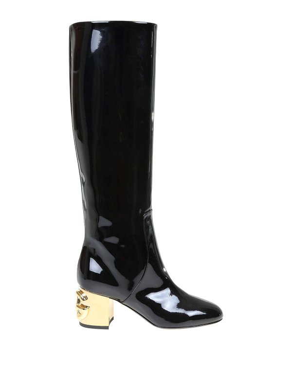 dolce and gabbana patent leather boots