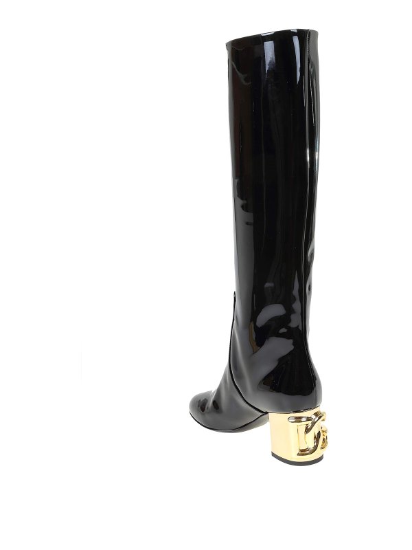 dolce and gabbana patent leather boots