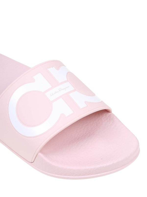 ferragamo white slides