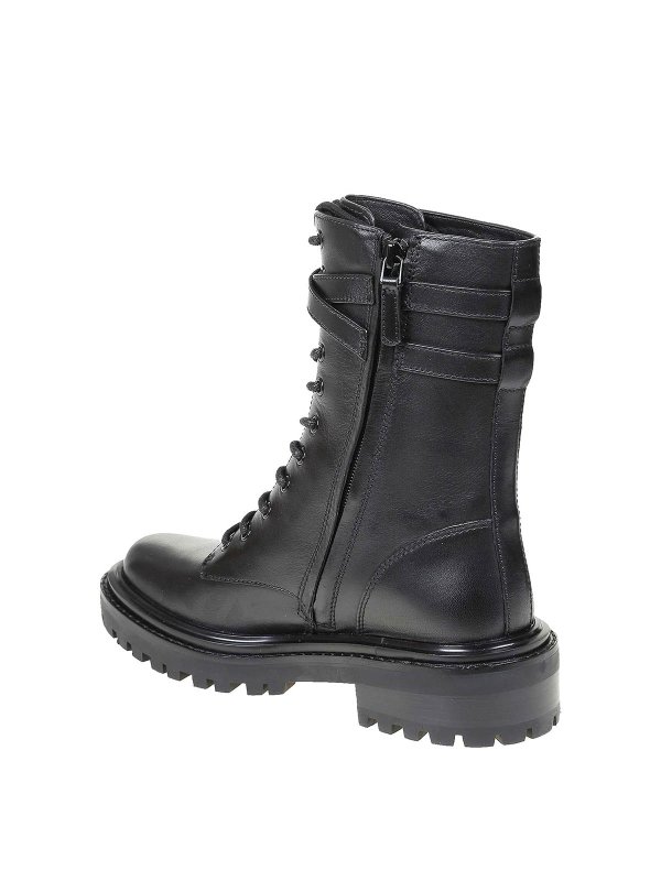 tory burch black combat boots