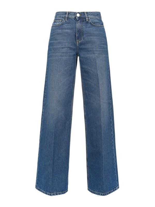 Boyfriend Pinko - Faded denim palazzo jeans - 1J10PQY653G22 | iKRIX.com