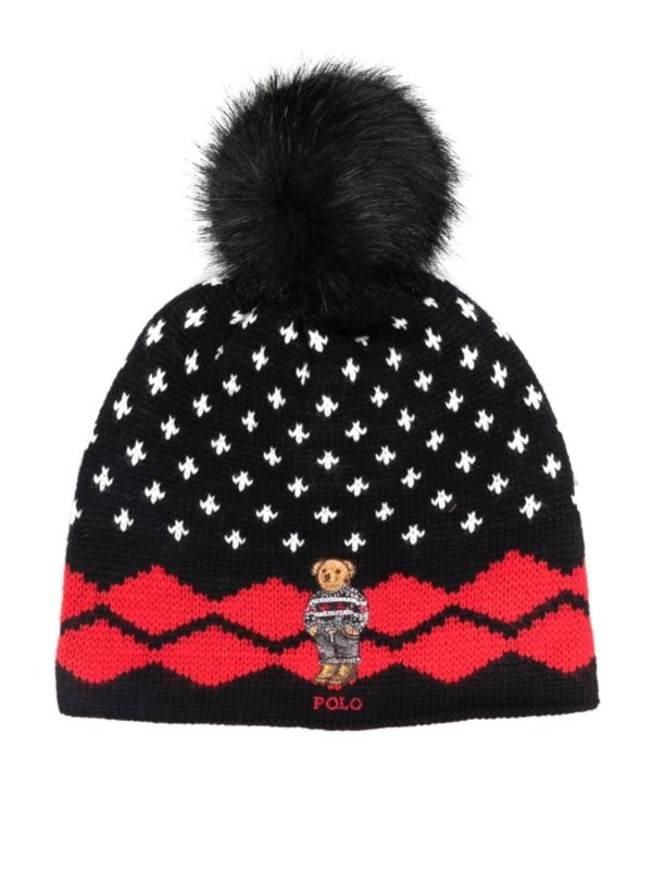 polo bear pom pom hat