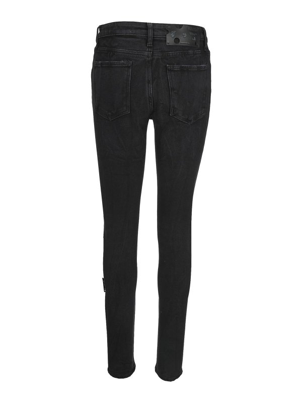 off white black skinny jeans