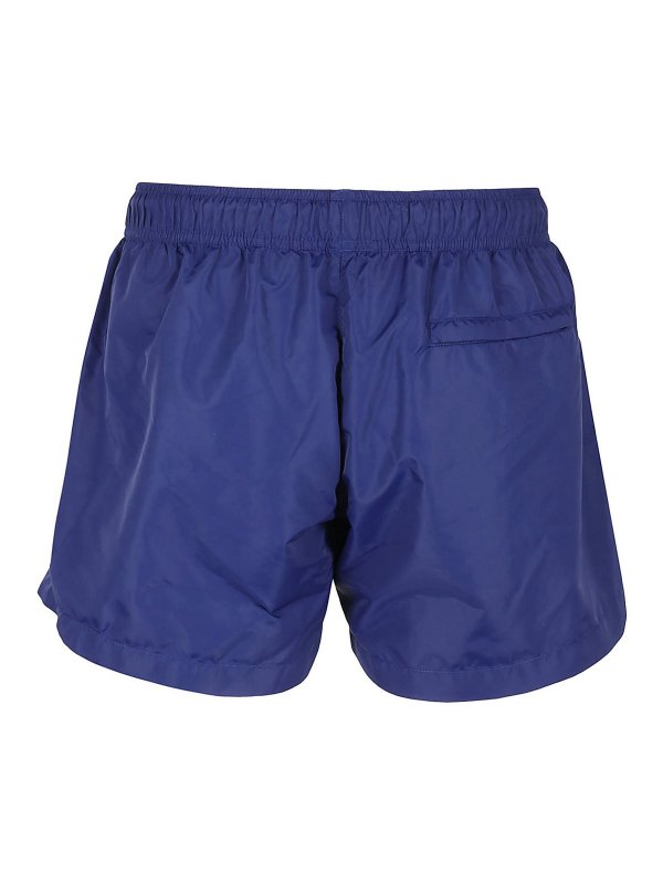 blue off white shorts