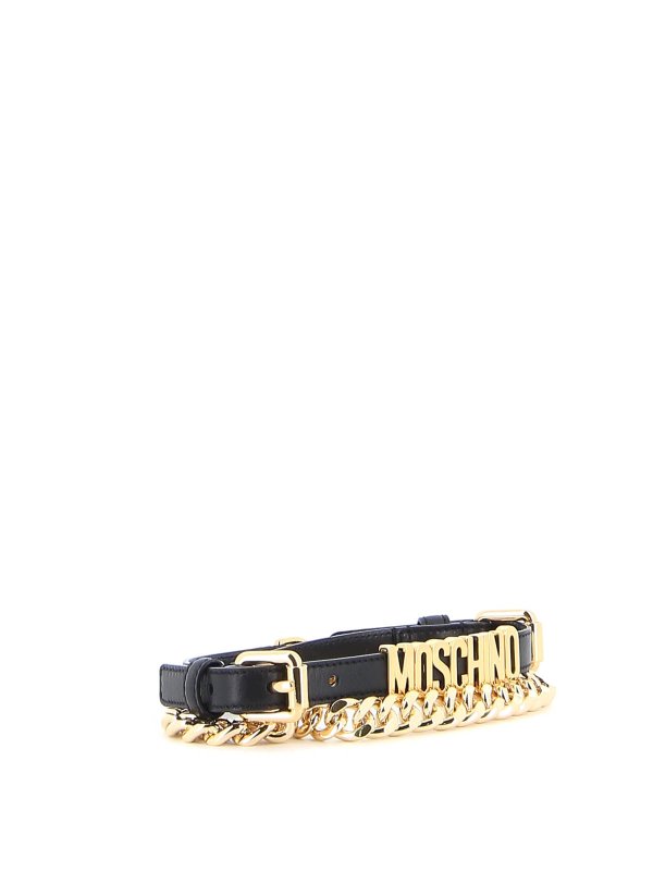 moschino gold chain belt