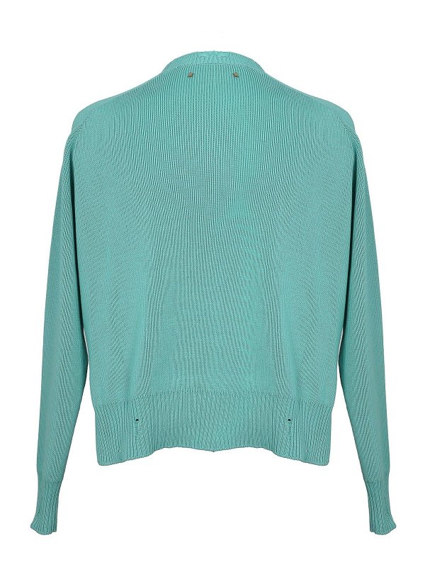 Contrasting writing crew neck sweater 