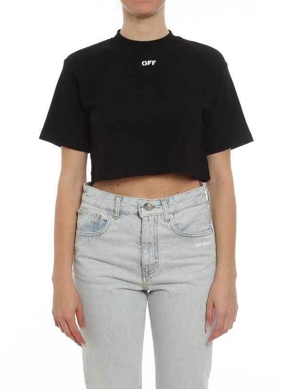 off white cropped tee