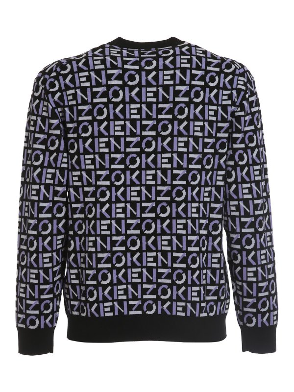 Crew necks Kenzo - Monogram jacquard sweater - FC55PU6913SA65 | iKRIX.com