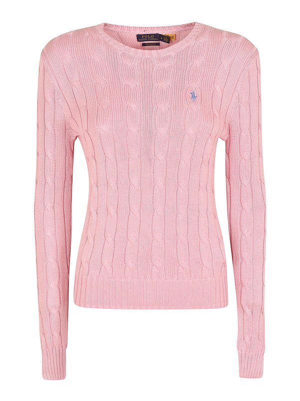 light pink polo sweater