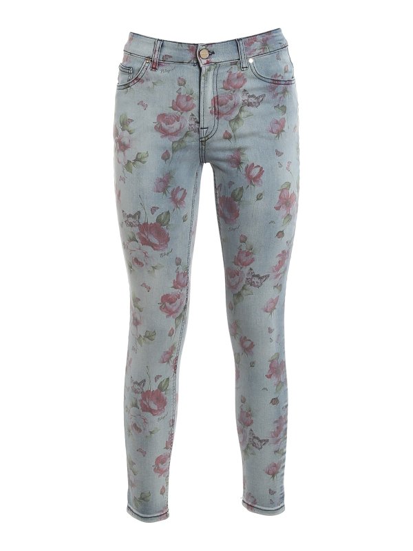 Straight leg jeans Blugirl - Floral jeans - RA2066D4731S9871 