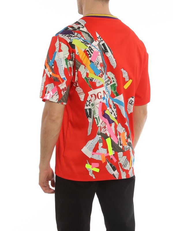 Newspaper Patchwork T-shirt 