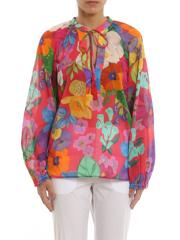 Blouses Twinset - Floral muslin blouse - 221TT230907073 | iKRIX.com