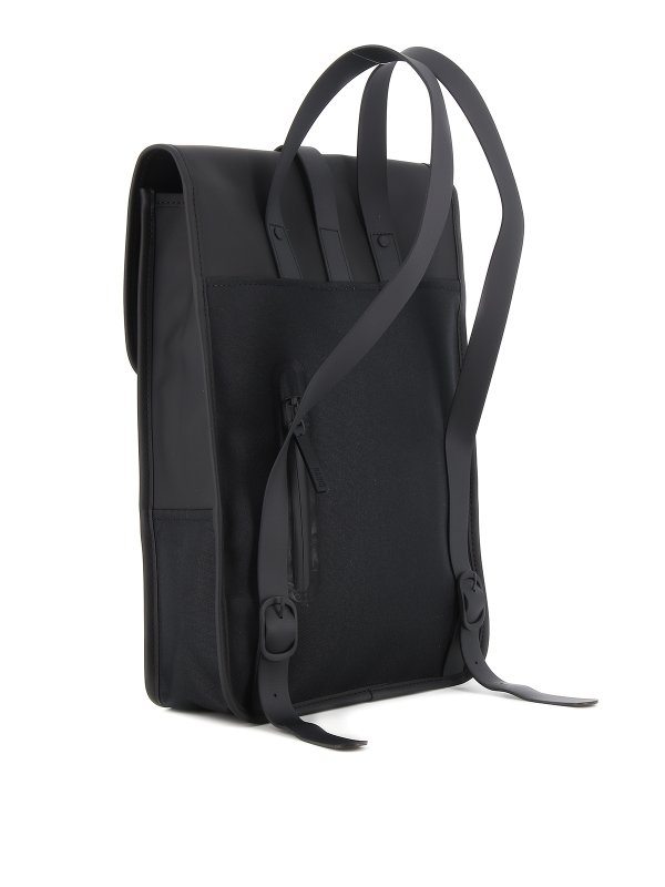 Backpacks Rains - Mini rubber effect backpack - 12800BLACK | iKRIX.com