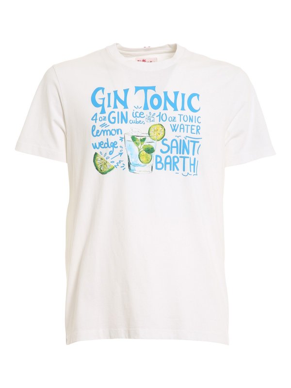 T-shirts Mc2 Saint Barth - Gin tonic print T-shirt ...