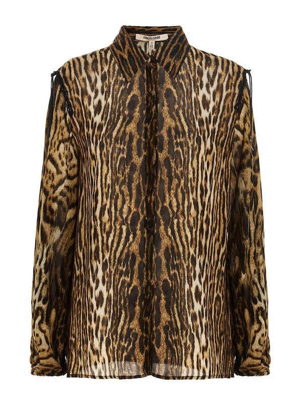 Shirts Roberto Cavalli - Leopard patterned shirt - PKT7007HE37D0262