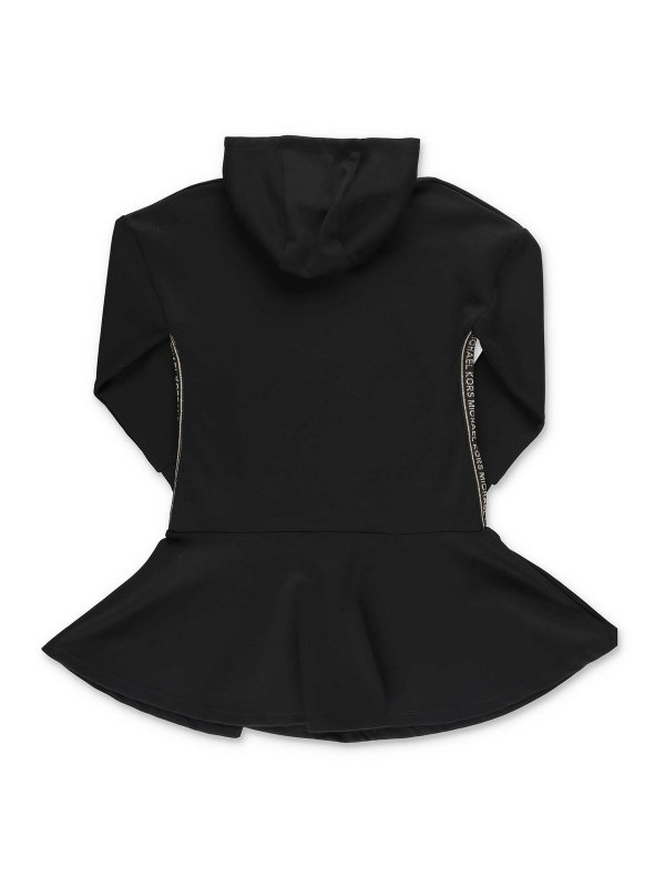 techno fabric hoodie dress 