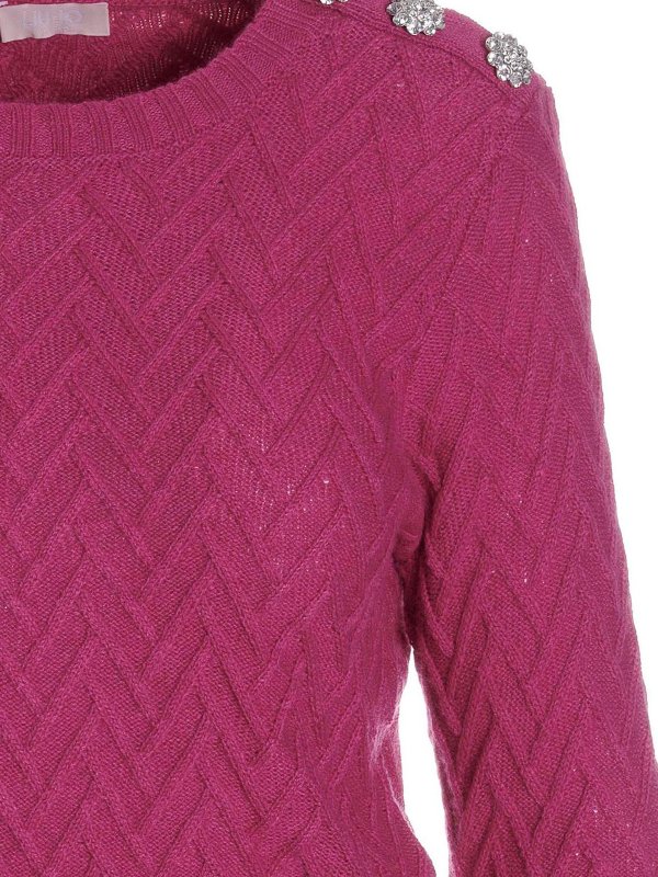 یقه گرد Liu Jo - Jewel button sweater 