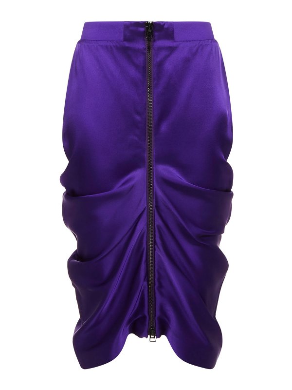 Knee length skirts & Midi Tom Ford - Draped satin skirt with zip -  GC5659FAX727GV456