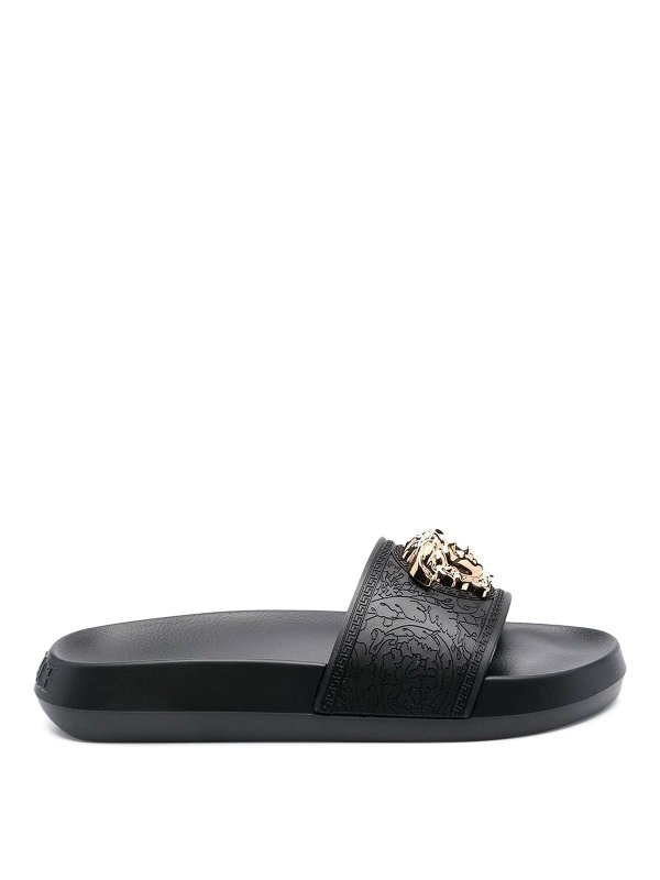 Flip Versace - Medusa rubber slippers strap - 1009461DGOM8KVO41