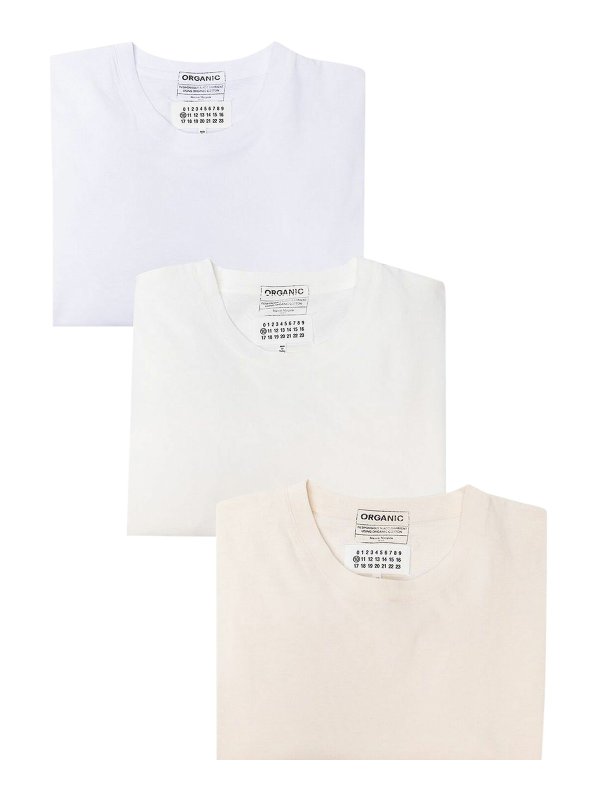 T-shirts Maison Margiela - Crewneck cotton T-shirt in three